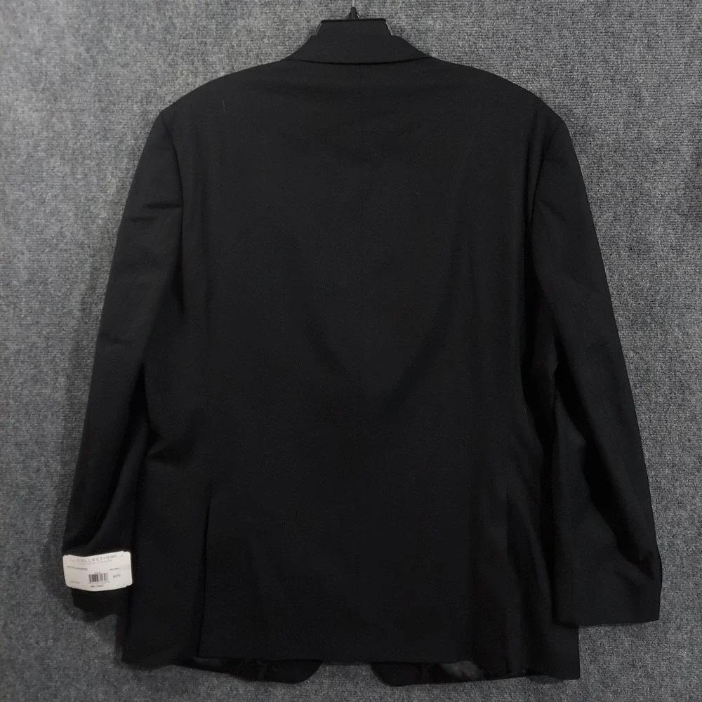 Collection By Michael Strahan Blazer Sport Coat Mens 48L Black Wool Stretch